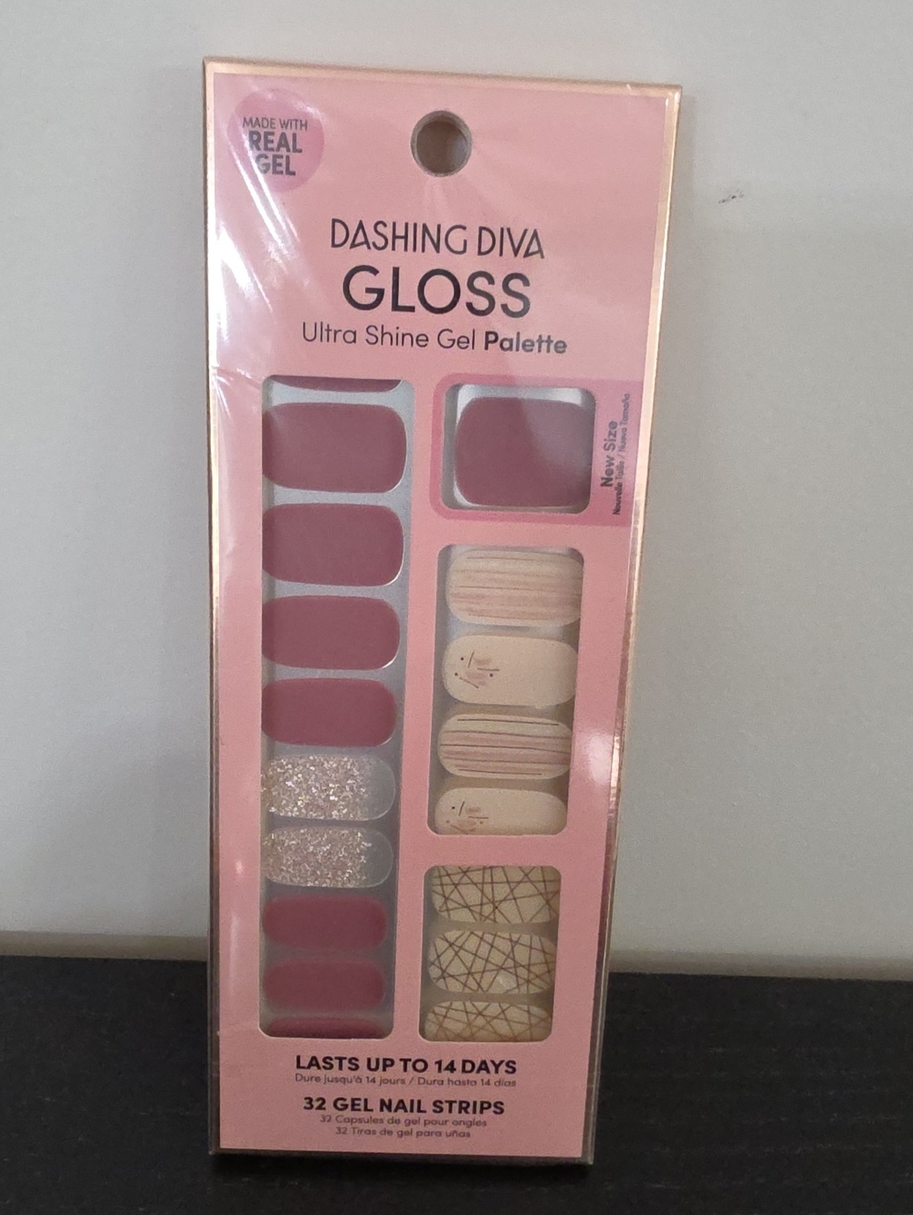 Dashing Diva Gloss Pink Ultra Shine Gel Nail Strips- Inside Edition